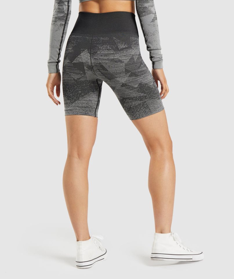 Women's Gymshark Adapt Ombre Seamless Shorts Black | CA 8570DA